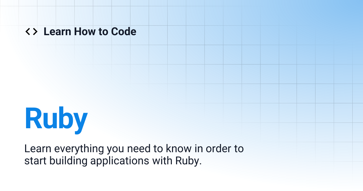 Ruby | Learn How to Code